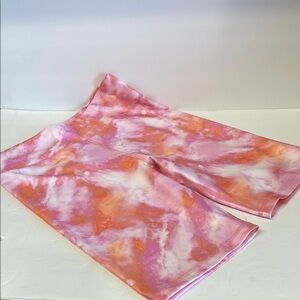 Xersion Pink and Orange Tie-Dye Bike Shorts